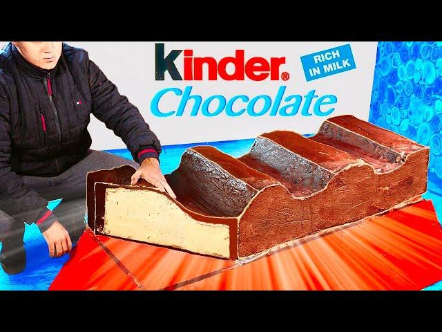 WE PREPARED A HUGE KINDER CHOCOLATE WEIGHING 100 KILOGRAMS