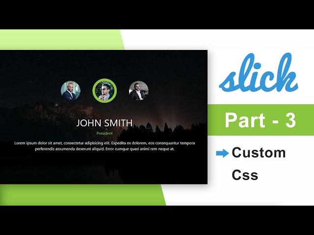 Part 3 - Testimonial with Slick Slider Custom Css | cybercodestar - 2020