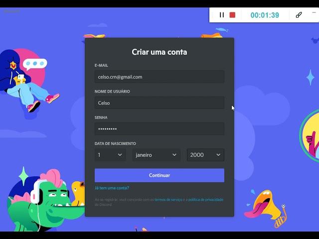 Como criar conta do discord passo a passo