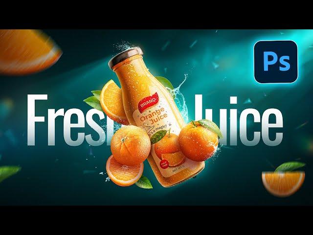 TOP NOTCH Product manipulation advertising design Full Photoshop tutorial