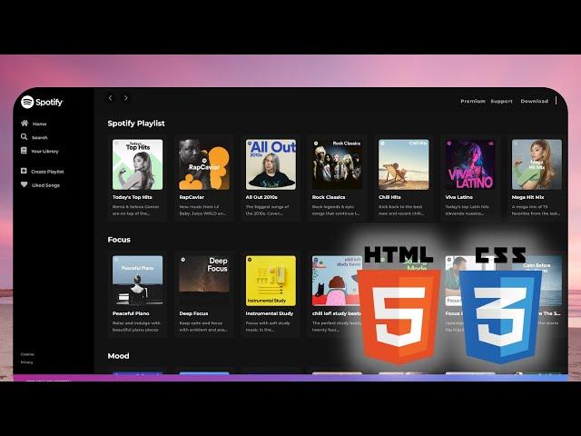 Build a Spotify Clone with HTML & CSS