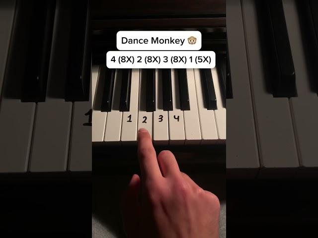 Super simple tutorial of dance monkey  #piano #tutorial #music #trythis #pianotutorial