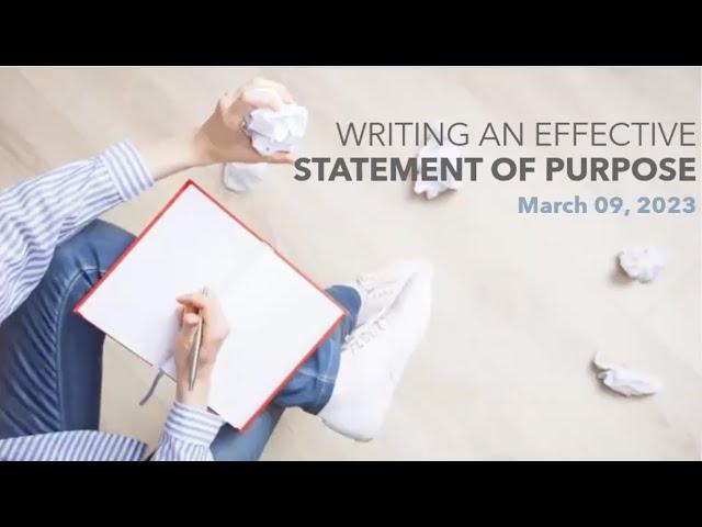 Writing an Effective Statement of Purpose