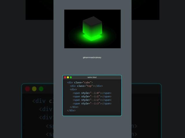 Cube animation using CSS-Subscribe #coding #html #programming #css