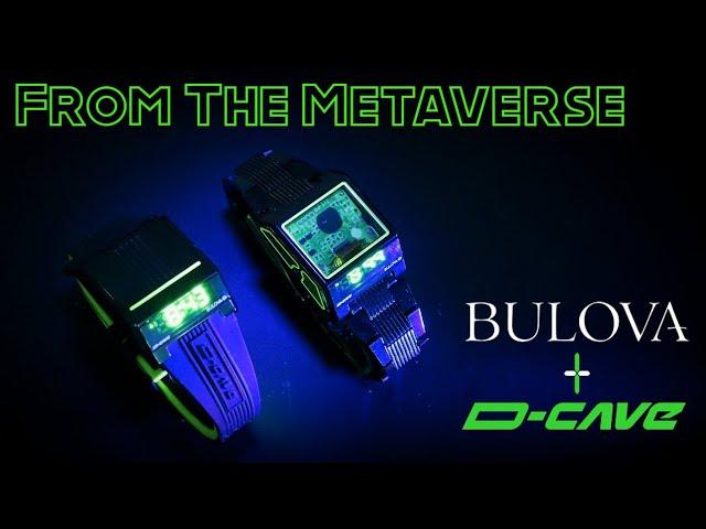 Hands On Bulova x D-cave Computron NFT Special Edition Driver's Watch LED Display With LUME!!!