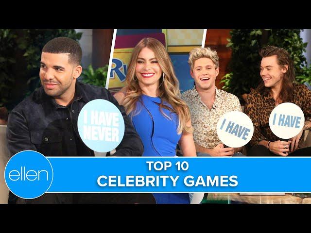 Top 10 Most-Viewed Celebrity Game Moments of ALL TIME on The Ellen Show