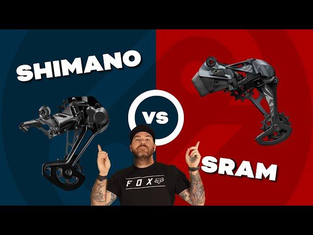 Battle of the Drivetrains! Which One is the Best?  #srammtb #shimano