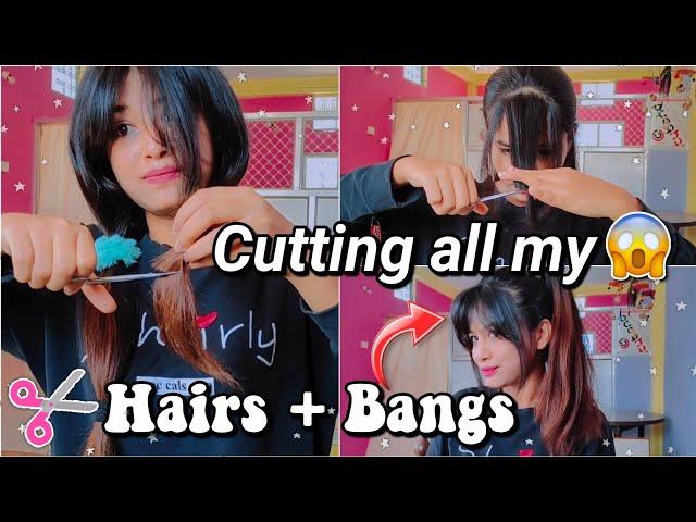 How to cut your own hairs / bangs at home | Cutting my own hair at home | How to cut bangs | Ragini