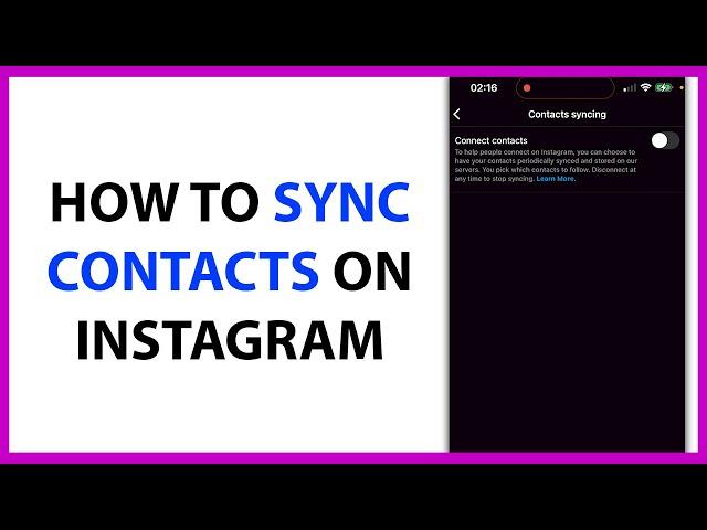 How to Sync Contacts on Instagram in 2024