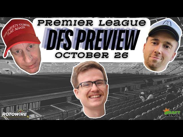 DraftKings DFS Preview for Saturday, Oct. 26: Here We Go Again