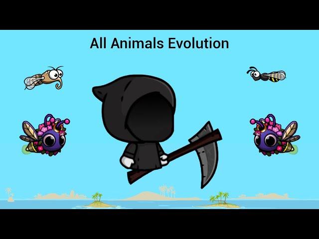 All Animals Evolution With Fighter Mysterious Reaper (EvoWorld.io)