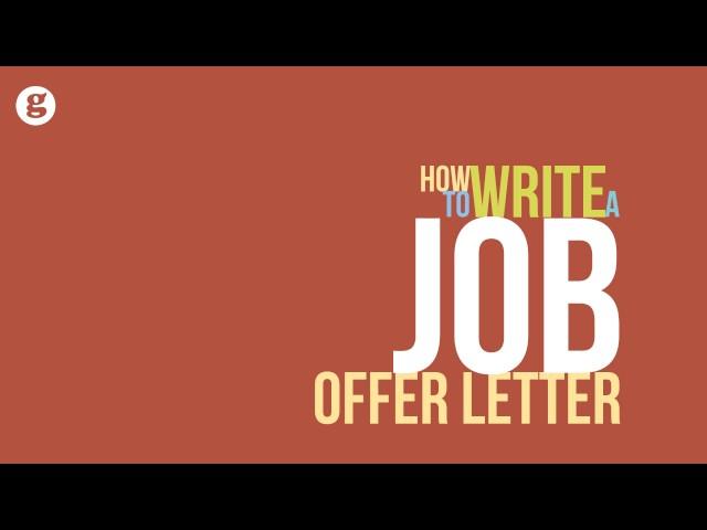 How to Write a Job Offer Letter 2e