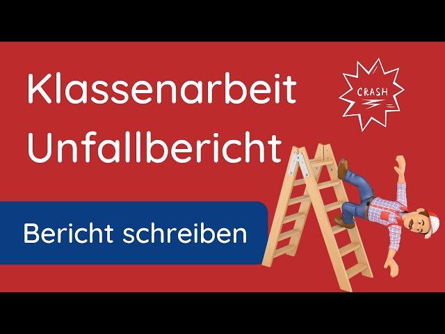 Unfallbericht schreiben | Klassenarbeit  Autounfall