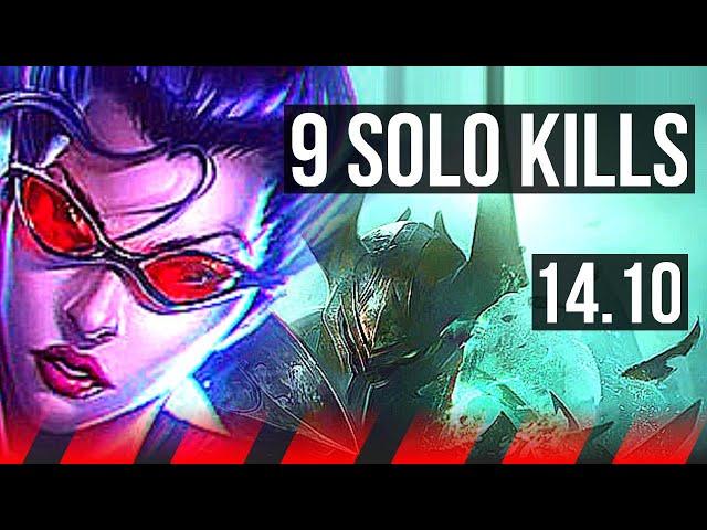 VAYNE vs MORDEKAISER (TOP) | 9 solo kills, 11/2/2 | KR Grandmaster | 14.10