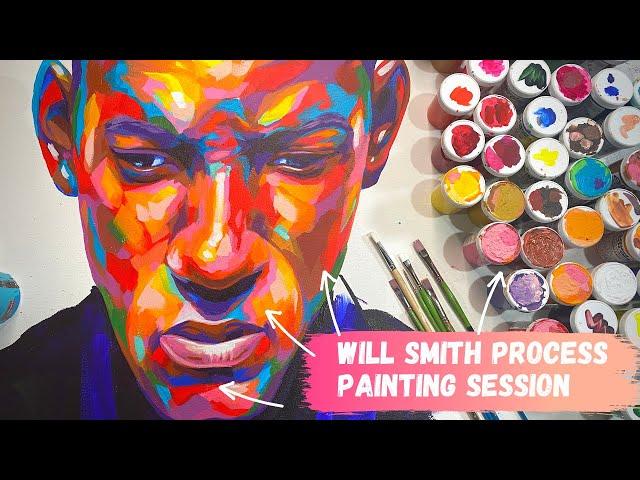 Abstract Portrait Painting Session (Will Smith)