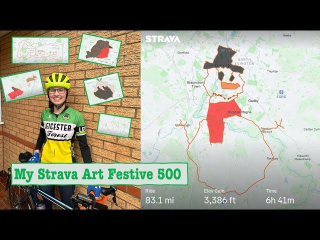 My Strava Art Festive 500 (2024)