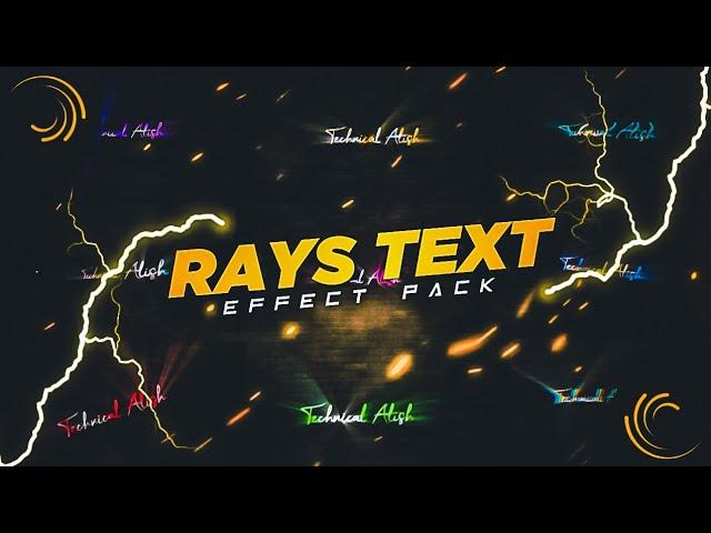 Rays Text Effect Preset pack | Text Animation alight motion | Alight motion text Animation Preset