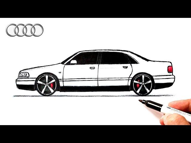 How to draw an Audi A8 | Ehedov Elnur