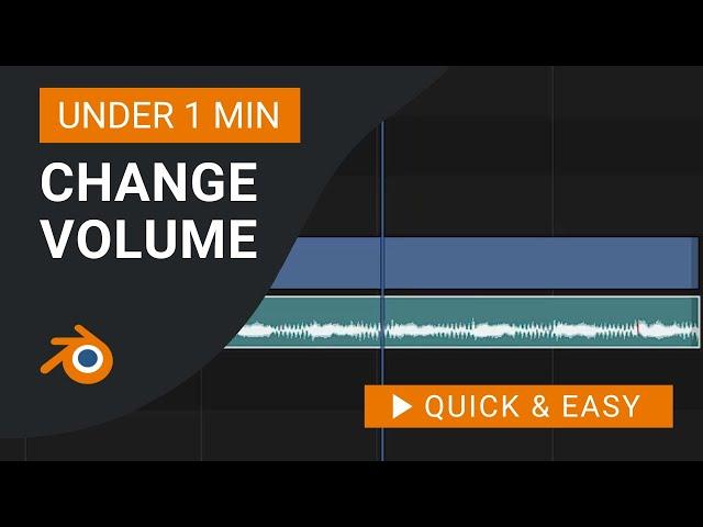 Blender Tutorial: How to Change Volume in Blender Video Editor