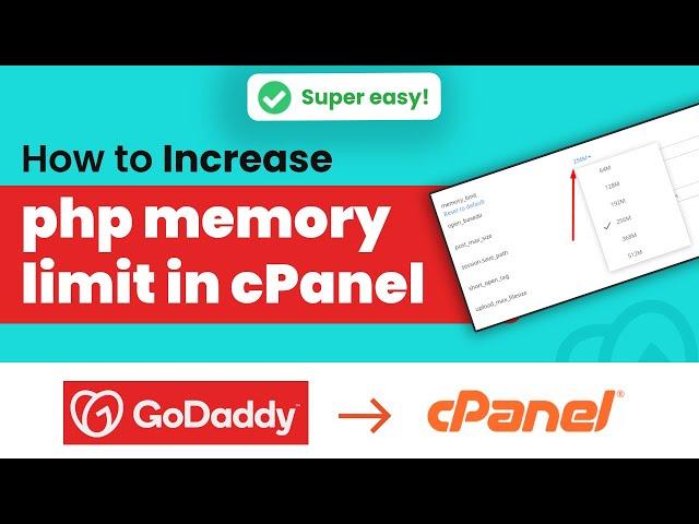 How to increase php memory limit in cPanel GoDaddy 2024 | Initial Solution