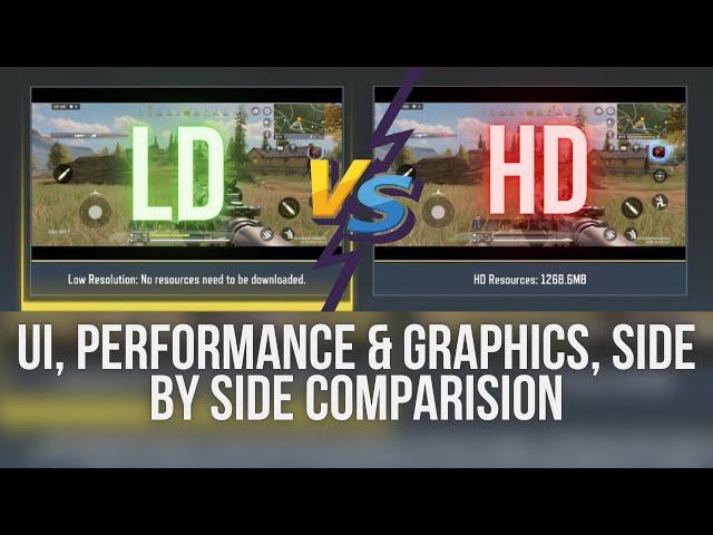 LD VS HD Resources in Call of duty: Mobile | UI, Performance, Graphics Side by side Comparision