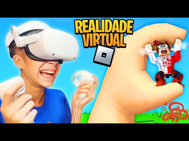 TROLLEI meus Amigos em REALIDADE VIRTUAL no ROBLOX