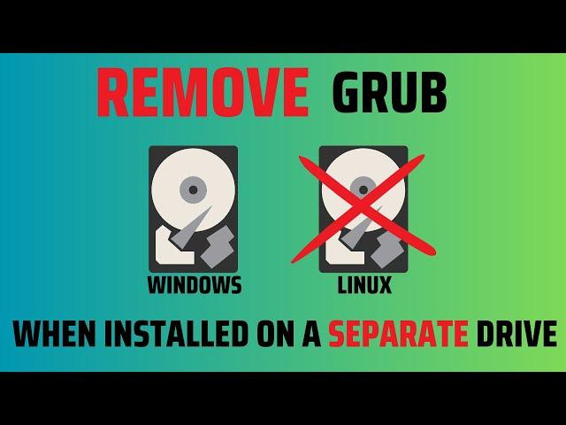 Remove GRUB Bootloader | Restore Windows Master Boot Record