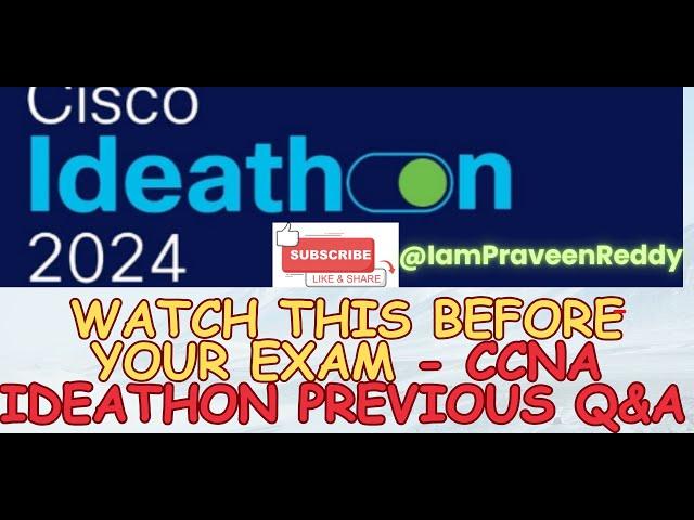 Cisco ideathon exam preparation Q&A | CCNA cisco ideathon old Q&A| no subnet calculator