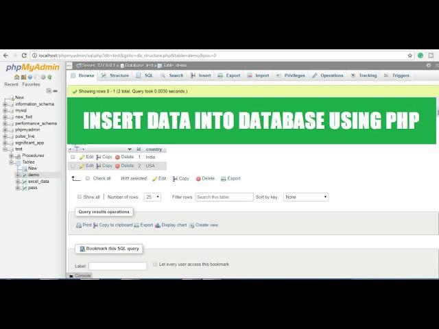 PHP - Insert data into database using PHP, MySQL