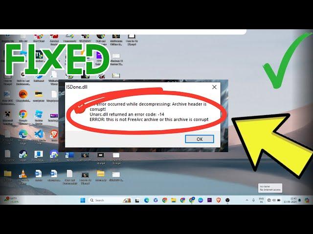 How to Fix unarc.dll returned an error code 14 / -1