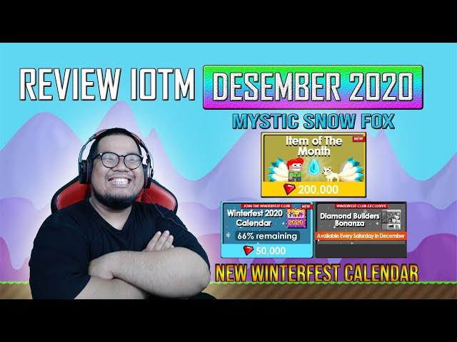 Review IOTM DESEMBER 2020 - Mystic Snow Fox & Winter Calendar! -  dZodiaCz Growtopia Indonesia