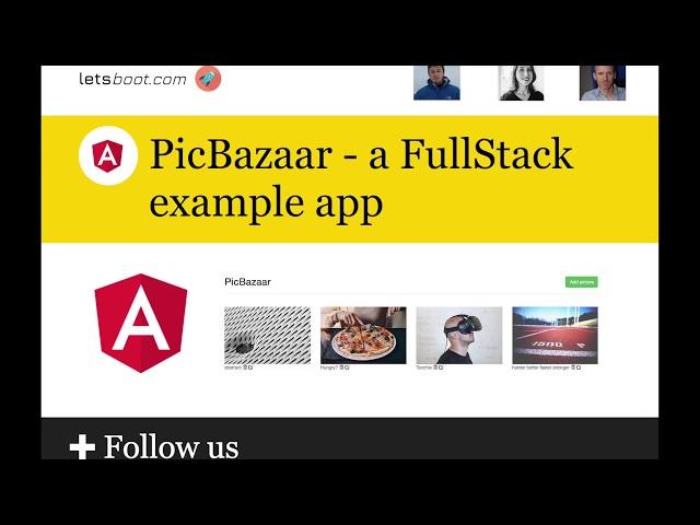 PicBazaar - a FullStack example app