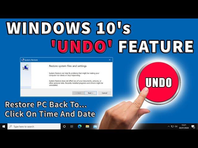 SYSTEM RESTORE WINDOWS 10: Restore your PC to an earlier time and date