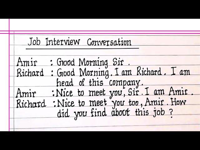 Interview Preparation || Interview conversation  between candidate and Interviewer