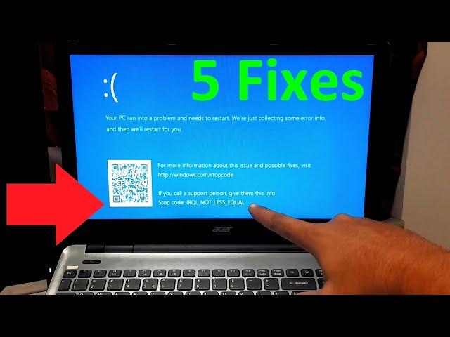 How to Fix Stop code IRQL NOT LESS OR EQUAL error in Windows 10, 11