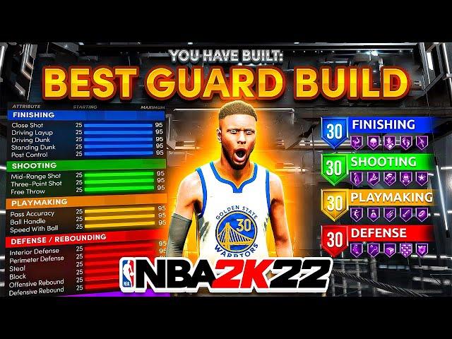 NEW REBIRTH PLAYMAKING SHOT CREATOR BUILD IS THE BEST BUILD IN NBA 2K22! Best Guard Build 2k22