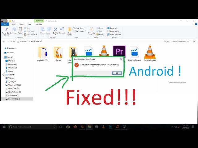 A device attached to the system is not functioning properly Android "Fixed! "
