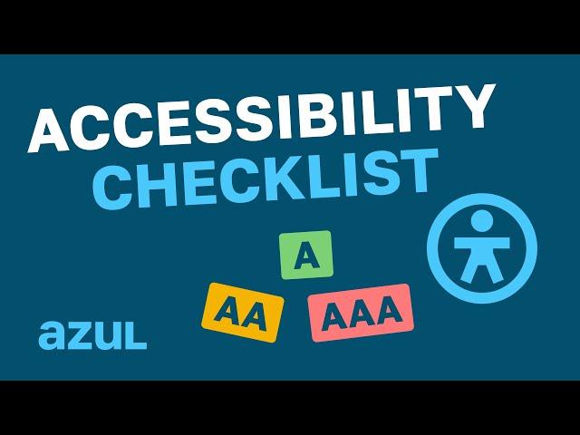 The Ultimate Accessibility Checklist: WCAG 2.2 A/AA/AAA