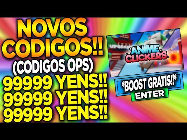 TODOS NOVOS CODIGOS *SECRETOS* no ANIME CLICKER SIMULATOR (anime clicker simulator codes)ROBLOX