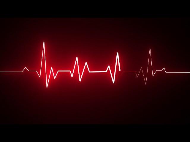 Motion Made - Free Cardiogram heartbeat heat pulse glowing red neon light loop animated background