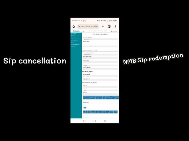 How to NMB Sip Redemption ( How to sell sip Unit)