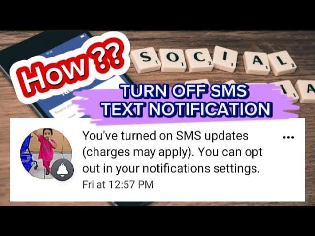 HOW TO TURN OFF SMS TEXT NOTIFICATION from facebook 2023 | Tutorial video