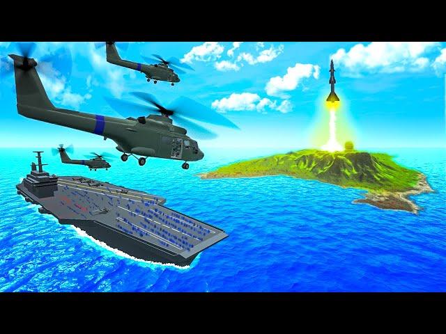 NUKING The Aircraft CARRIER in the NEW BEST MAP EVER For Ravenfield!