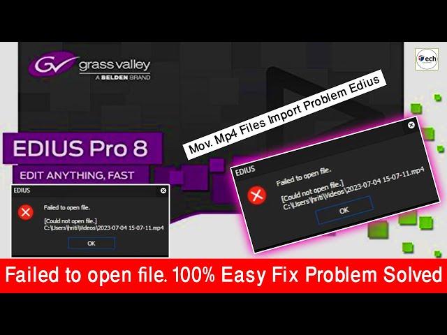 #Edius Files Import Problem - Mov. Mp4 Files Import Problem - #Edius   Failed To Open File In #Edius