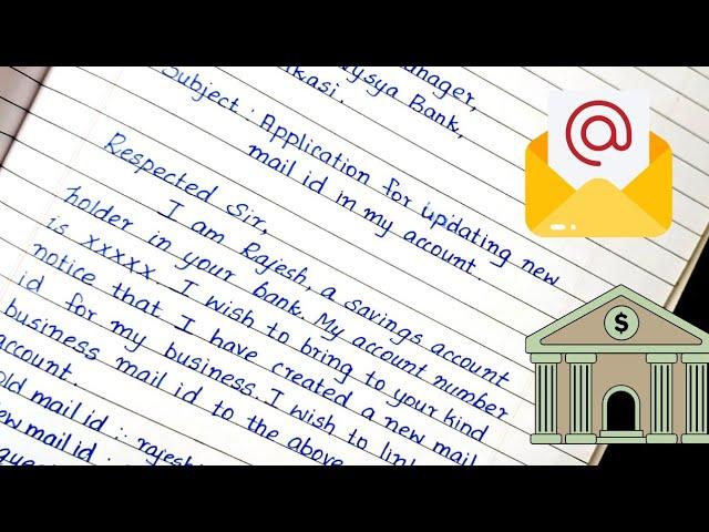 Request Letter To Change The Email ID In Bank | Application To Bank For Email ID Update