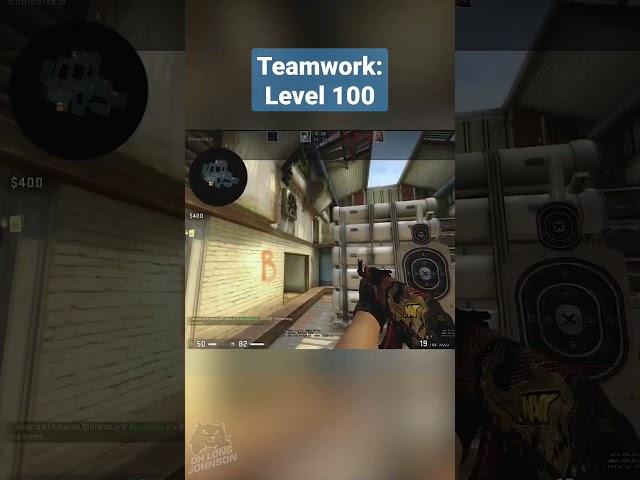 Next level teamwork #funnymoments #csgo #gaming