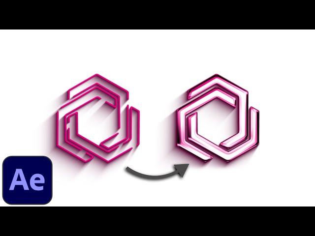 Clean Glossy Logo Animation Tutorial in After Effects | No plugins | Modern Logo Animation