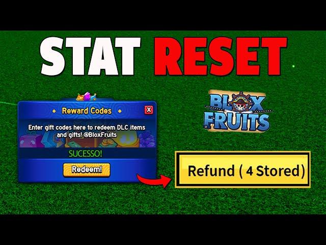 TODOS OS 4 CODIGOS STAT RESET + 22 CÓDIGOS DE 2X XP BELI E RESET NO BLOX FRUITS 2024