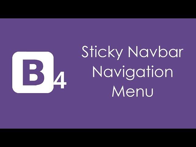 HTML5 Sticky Navigation Menu Using Bootstrap 4