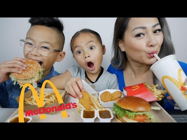 McDonald's Asiago Bacon Crispy Chicken & BIG Mac Burger | Mukbang | N.E Let's Eat